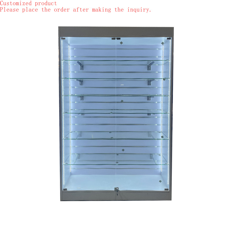 Phone Accessories Shop Design - Custom.Aluminum Frame Design Glass Display Cabinet