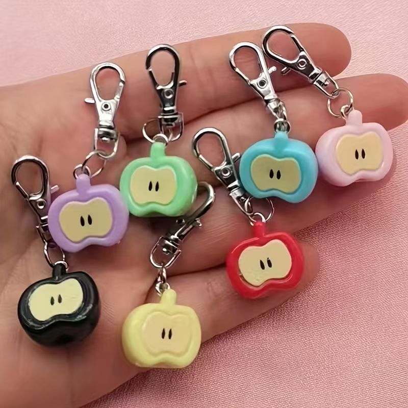 Phone Accessories Are - 7pcs resin simulated Apple keychain, suitable
