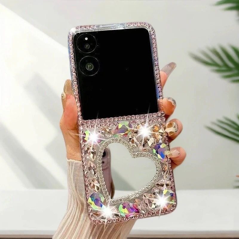 Phone Accessories From China - Love mirror with diamonds as a