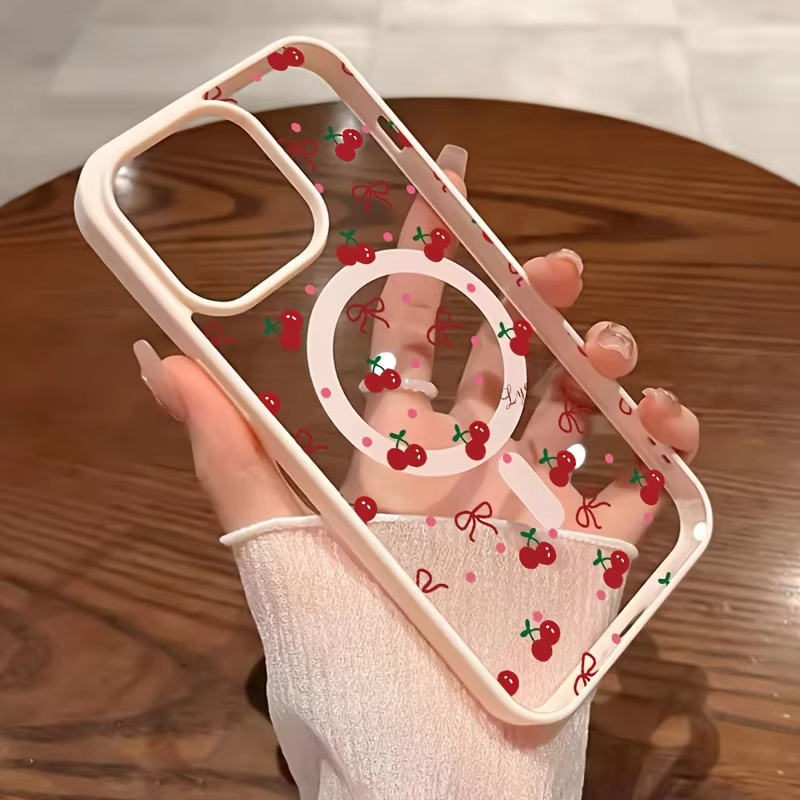 Red Cherry Printed Magnetic Ph - огляд і ціна Phone Accessories Magnetic