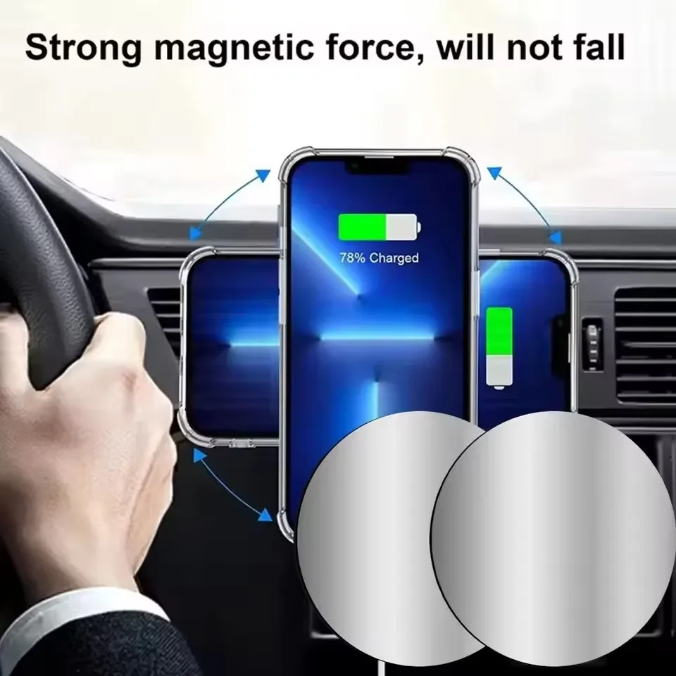 1-5PCS 8CM Magnetic Metal Plat - огляд і ціна Car Mount Phone