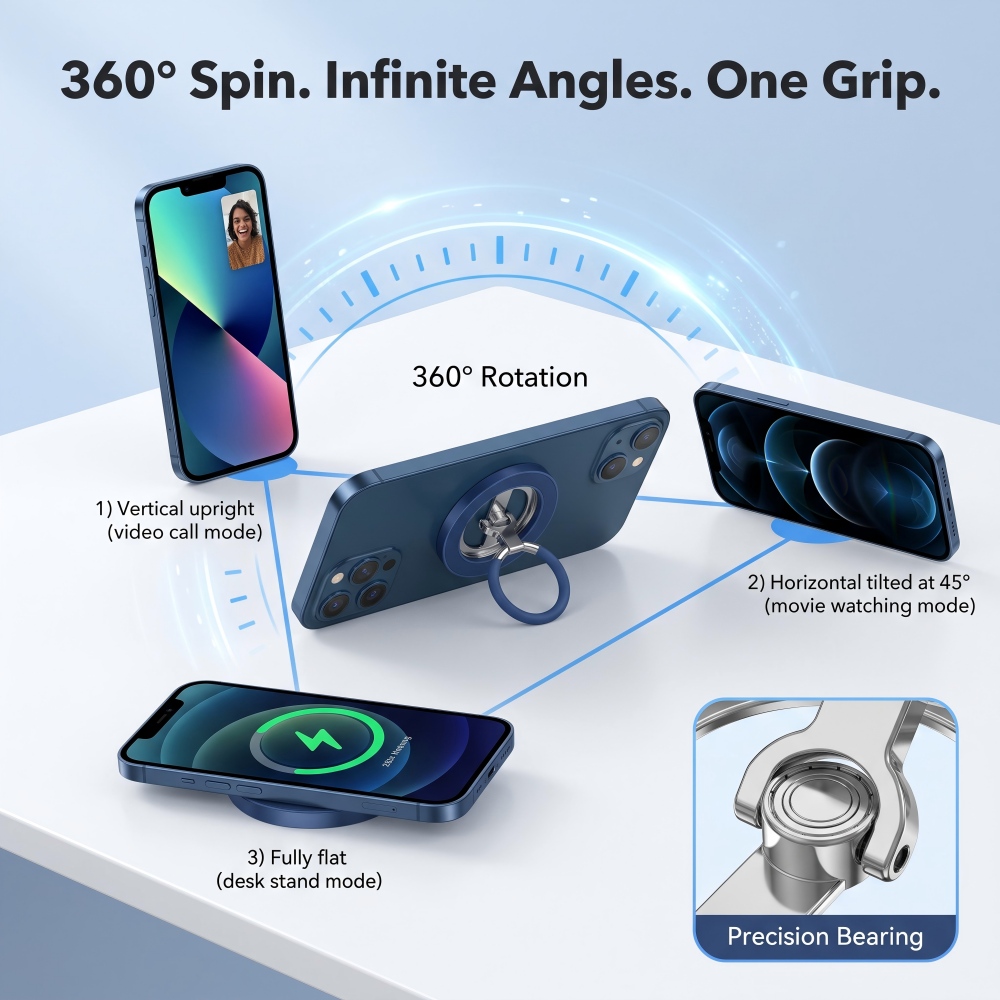 Two Sided Magnetic Phone Ring  - огляд і ціна Car Mount Phone