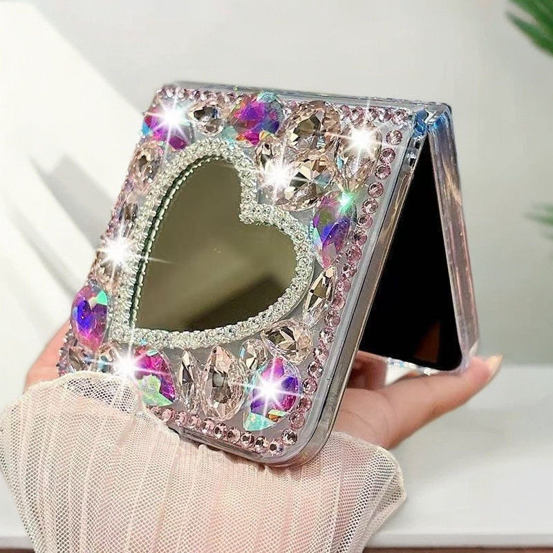 Love mirror with diamonds as a - огляд і ціна Phone Accessories From China